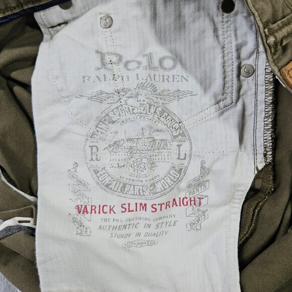 Polo Ralph Lauren Varick Slim Fit Straight Leg Jeans Mens Size 38x28 Olive Green - Picture 7 of 15